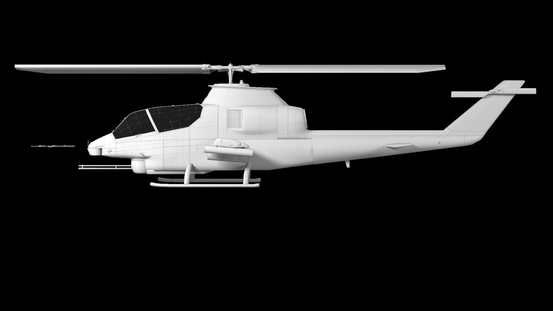 AH-1 - Cobra Attack Helicopter 3D model_62