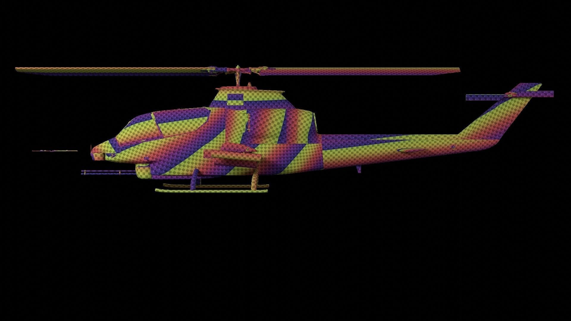 AH-1 - Cobra Attack Helicopter 3D model_40