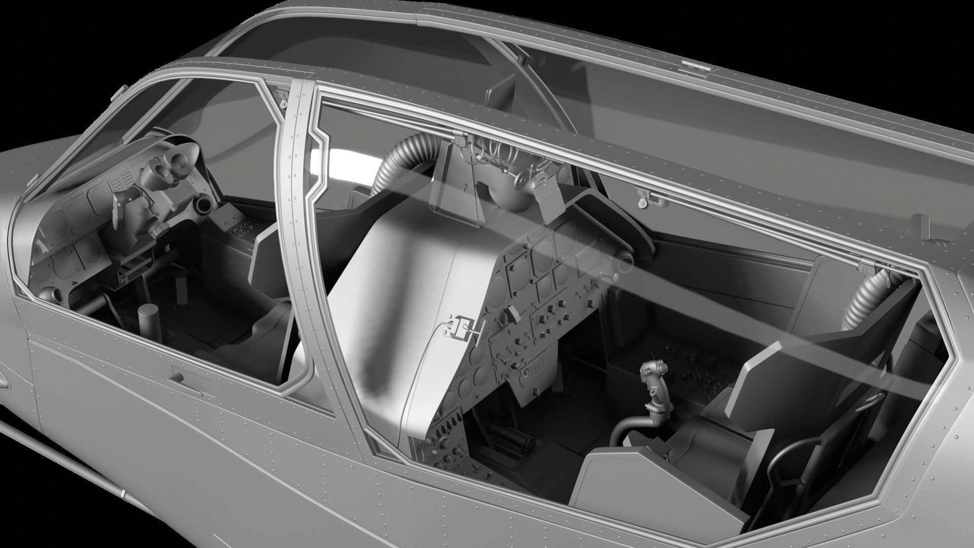 AH-1 - Cobra Attack Helicopter 3D model_4