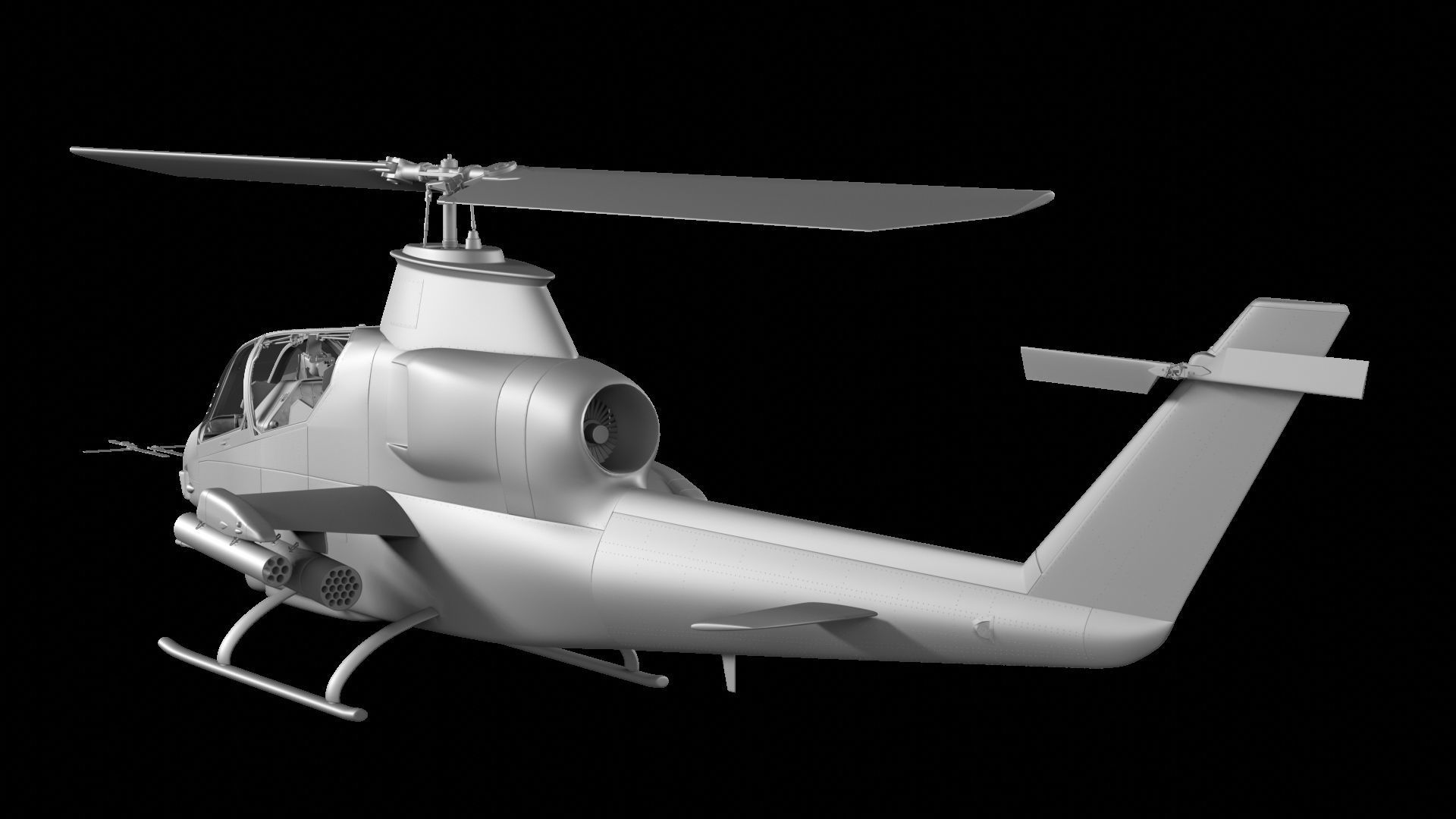 AH-1 - Cobra Attack Helicopter 3D model_3