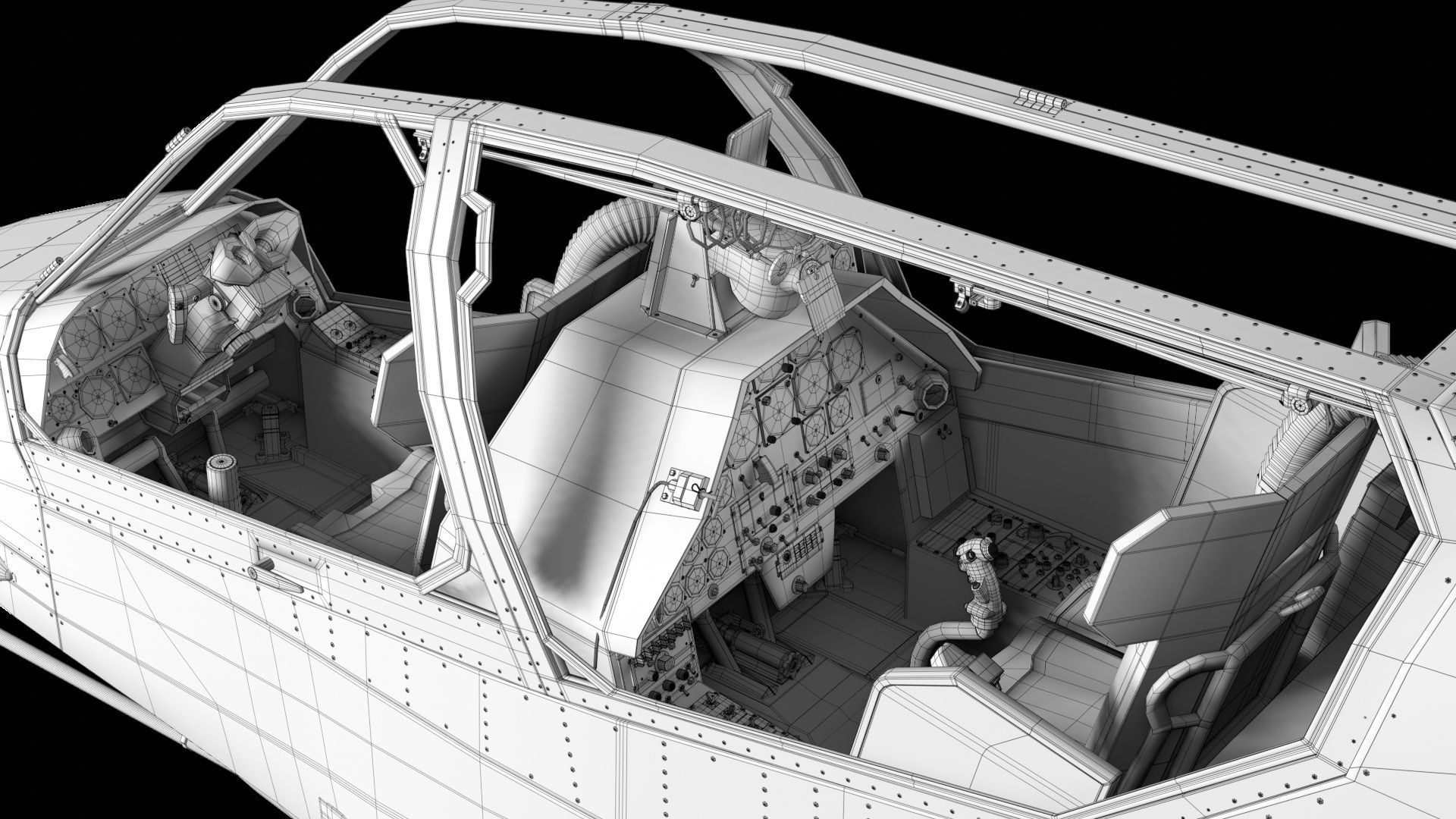 AH-1 - Cobra Attack Helicopter 3D model_47