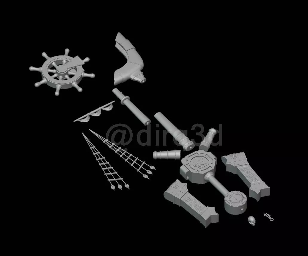 Kingdom Hearts 3 Keyblade Pirates 3D print model_7