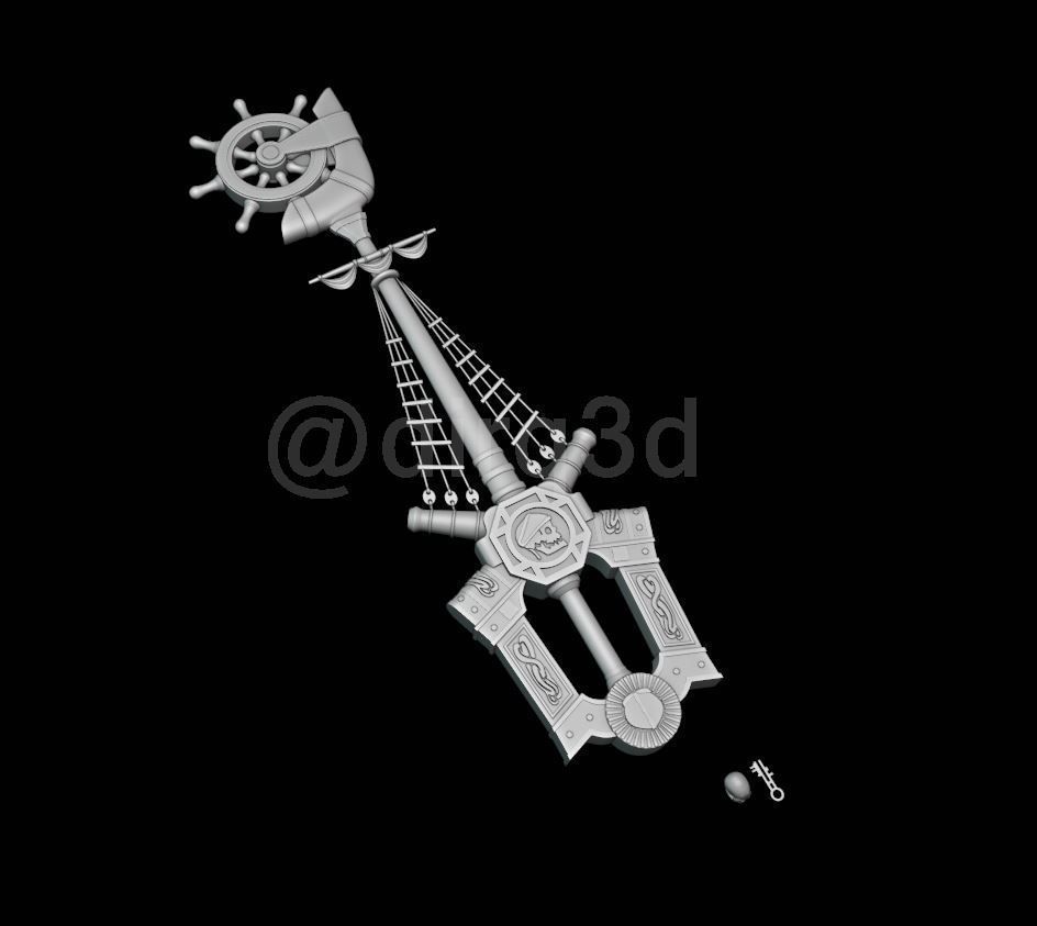 Kingdom Hearts 3 Keyblade Pirates 3D print model_5