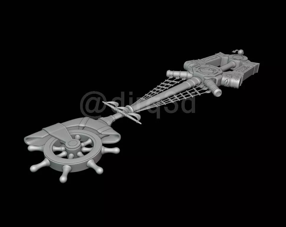 Kingdom Hearts 3 Keyblade Pirates 3D print model_6