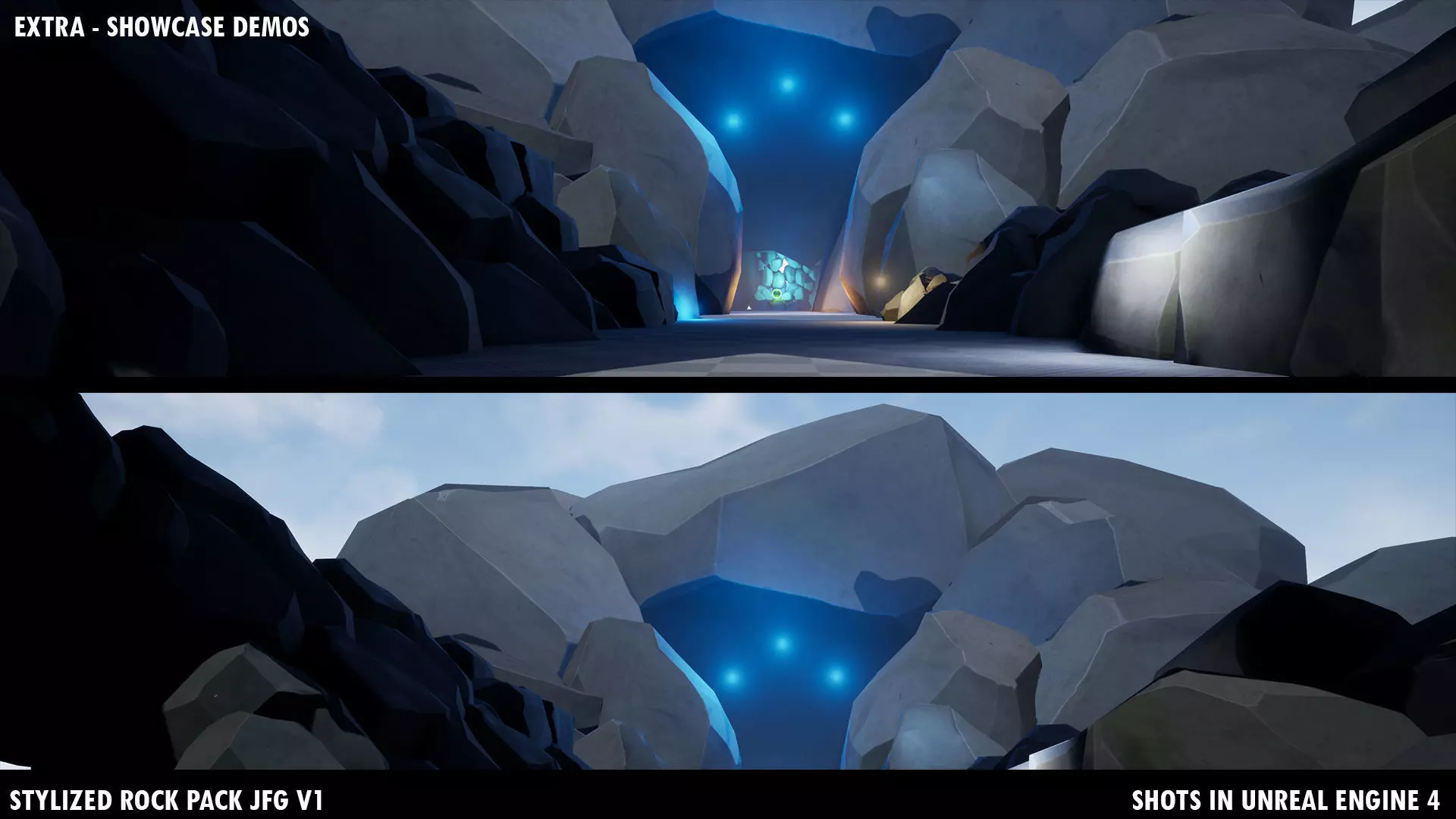 Stylized Rock Pack JFG V1 Low-poly 3D model_37