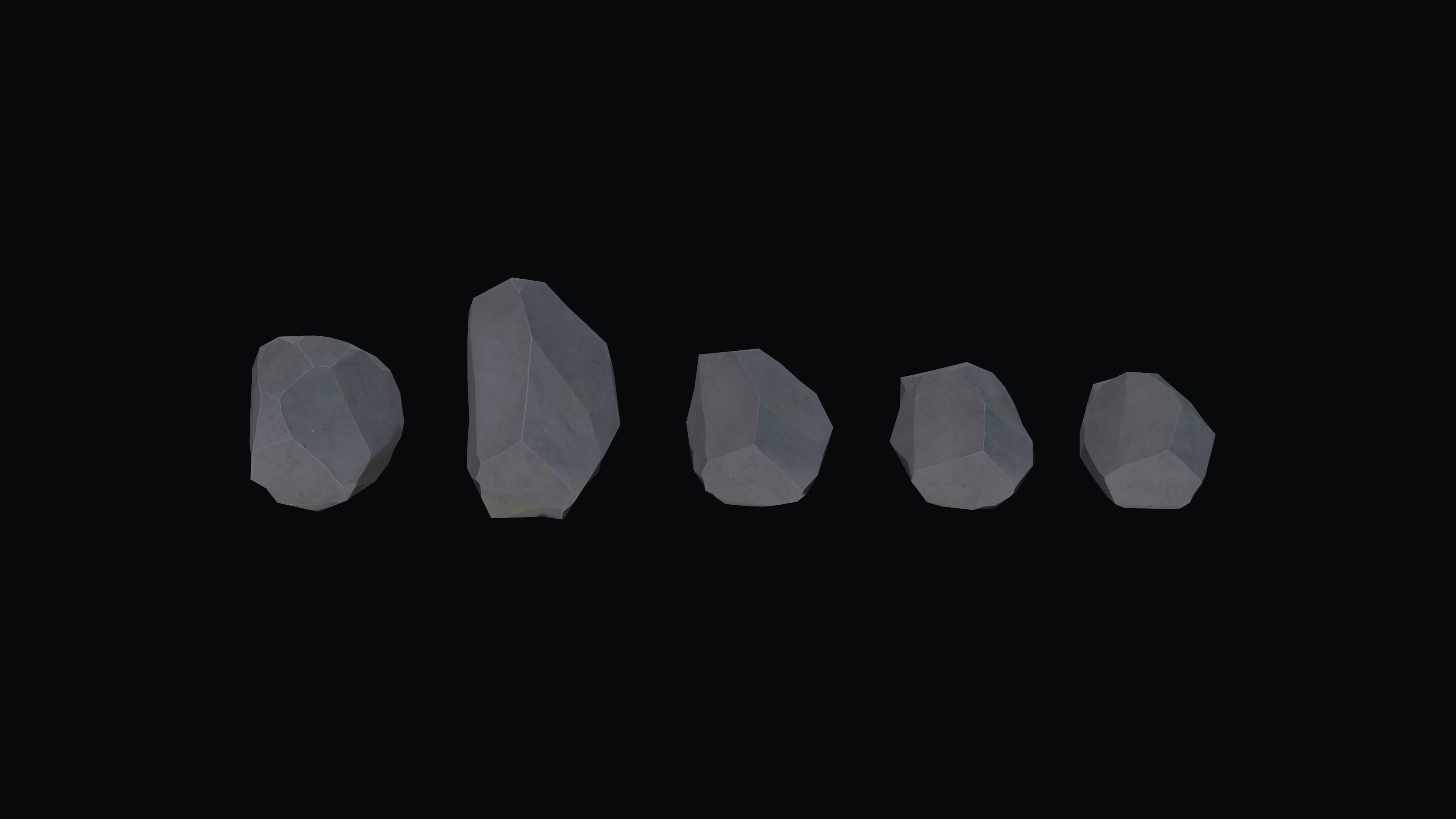 Stylized Rock Pack JFG V1 Low-poly 3D model_20