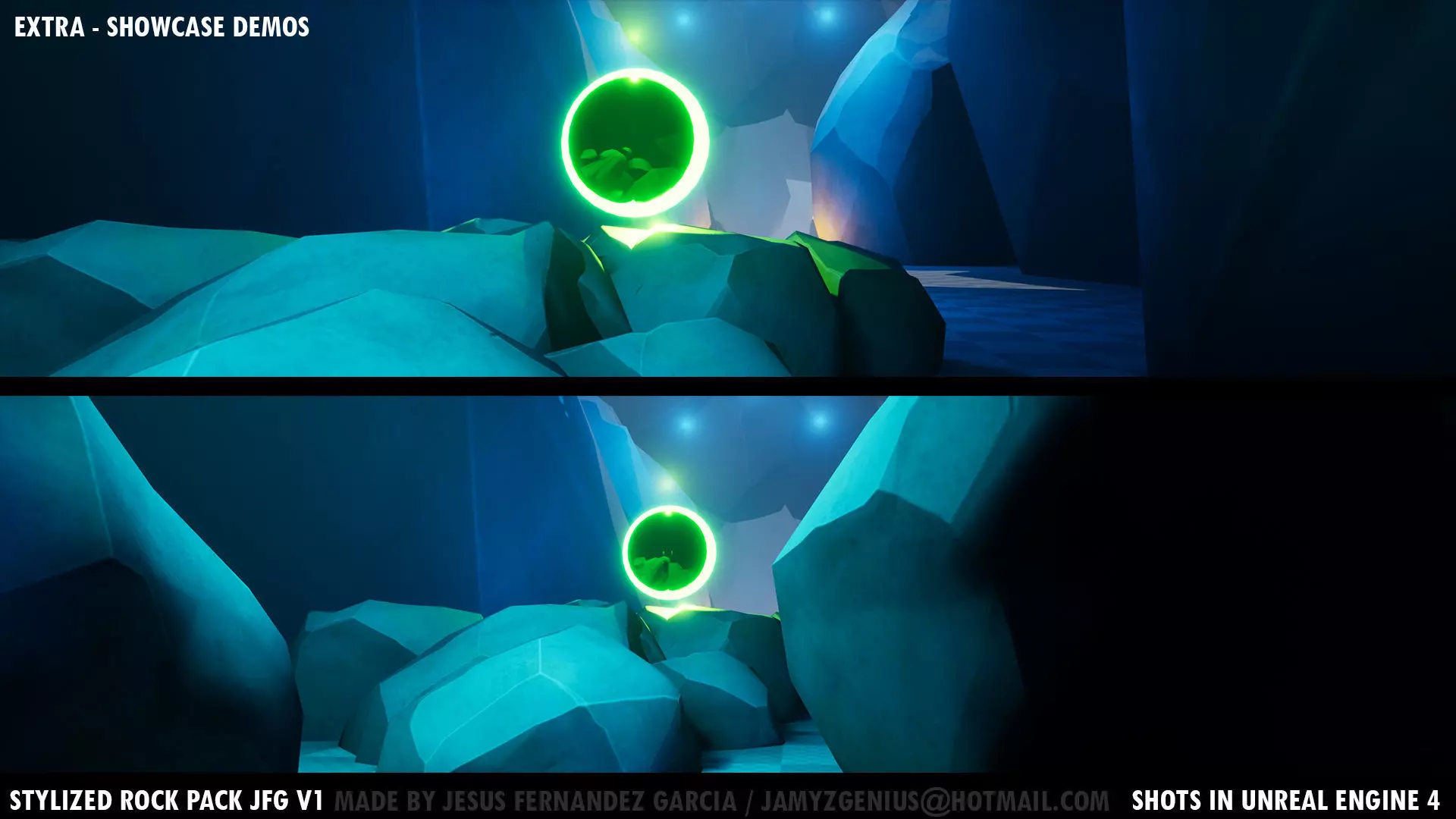 Stylized Rock Pack JFG V1 Low-poly 3D model_8