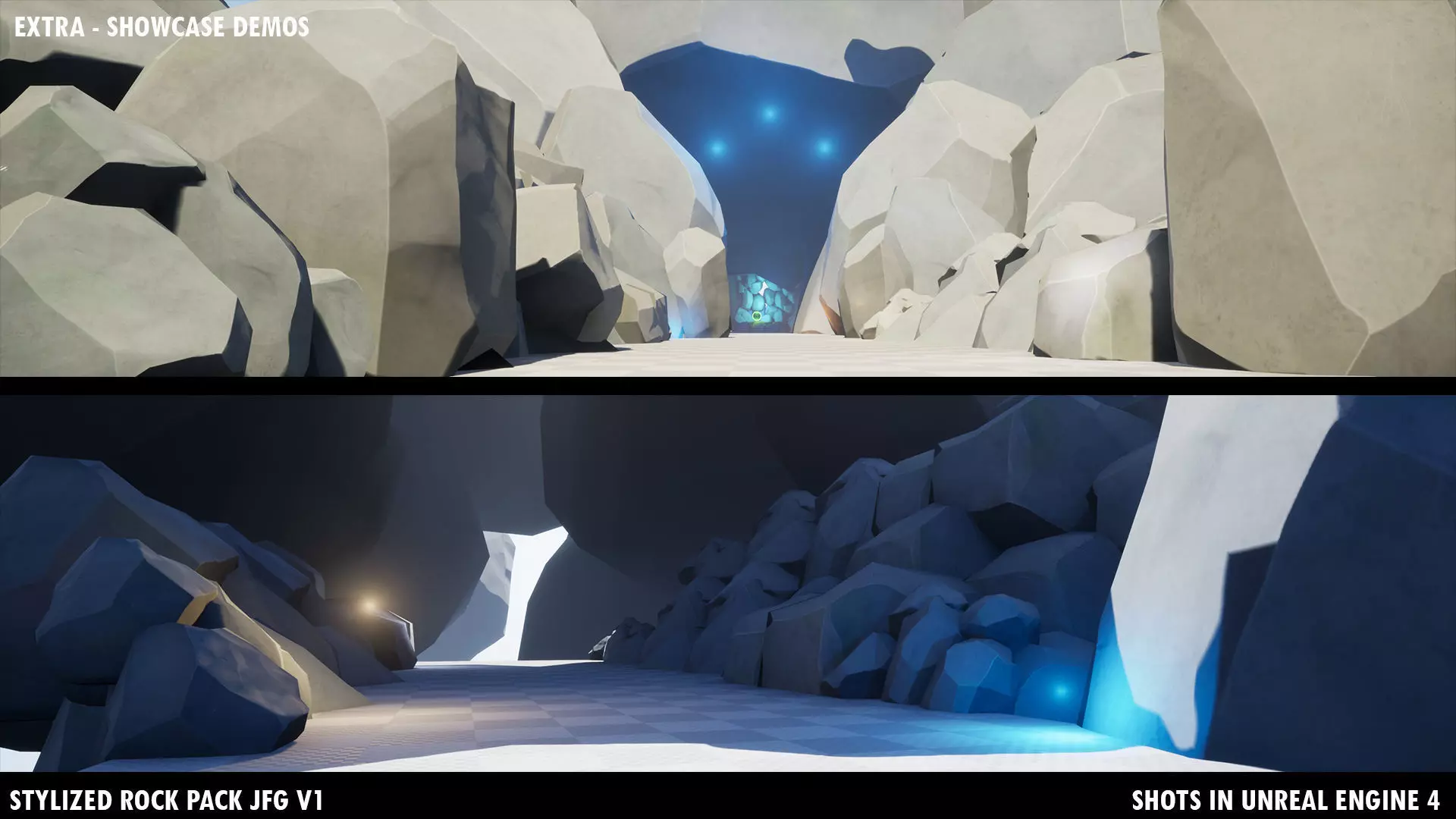 Stylized Rock Pack JFG V1 Low-poly 3D model_7