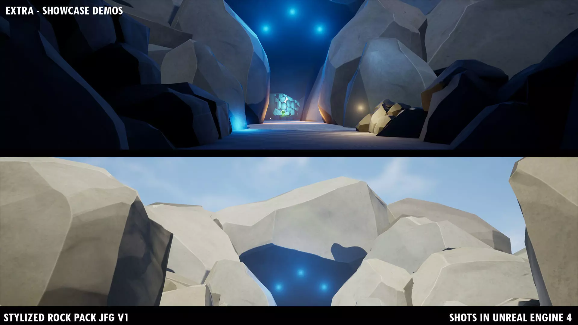 Stylized Rock Pack JFG V1 Low-poly 3D model_2