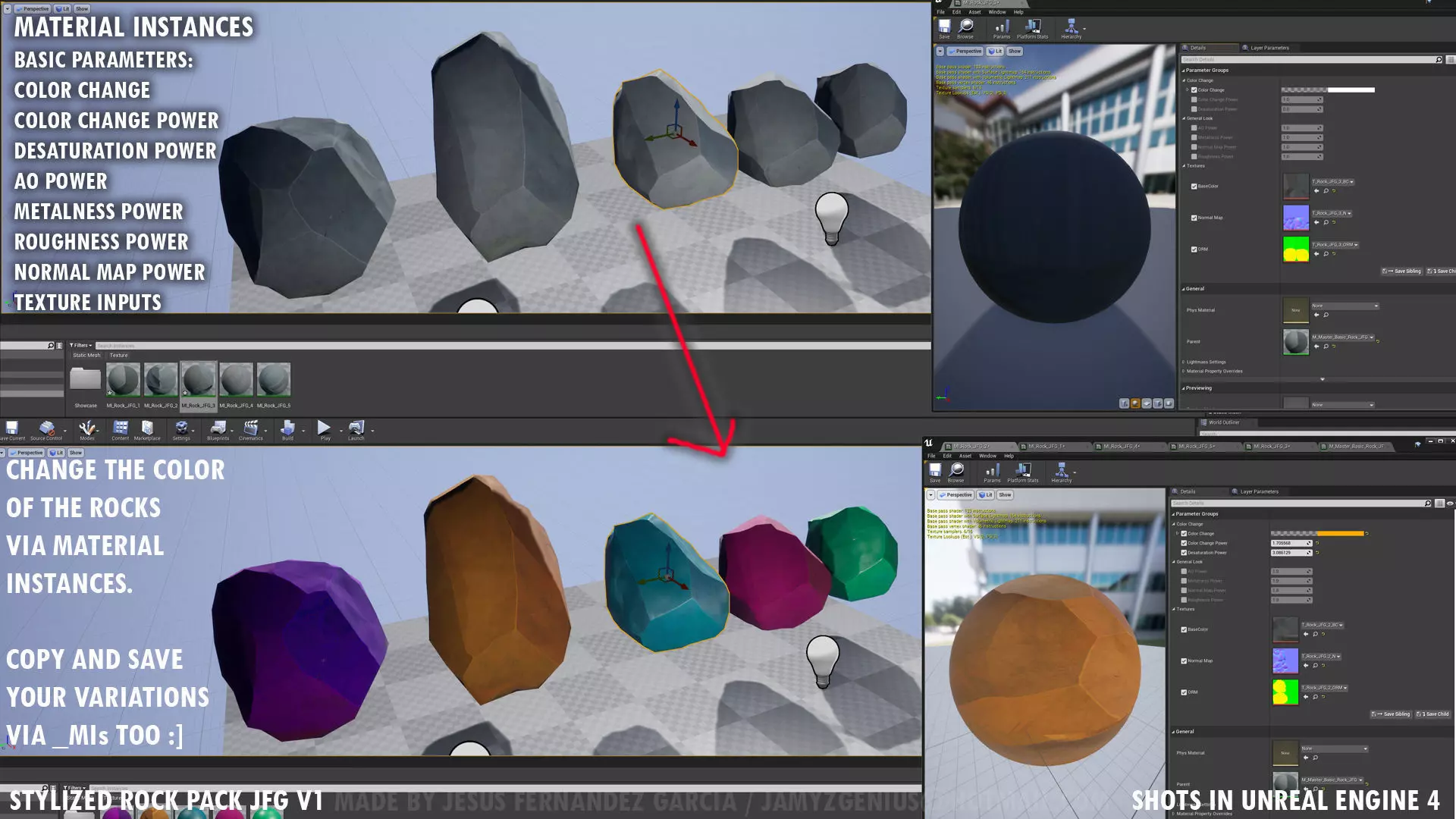 Stylized Rock Pack JFG V1 Low-poly 3D model_17