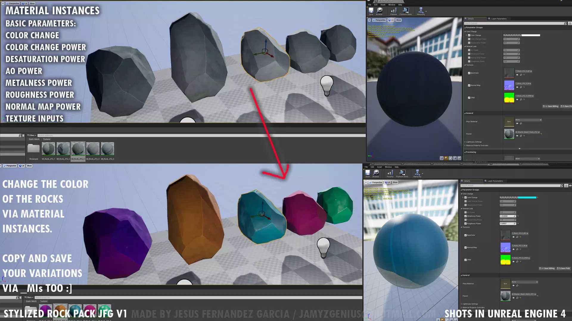 Stylized Rock Pack JFG V1 Low-poly 3D model_13