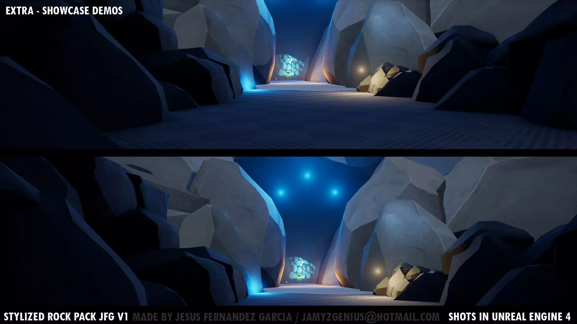 Stylized Rock Pack JFG V1 Low-poly 3D model_47