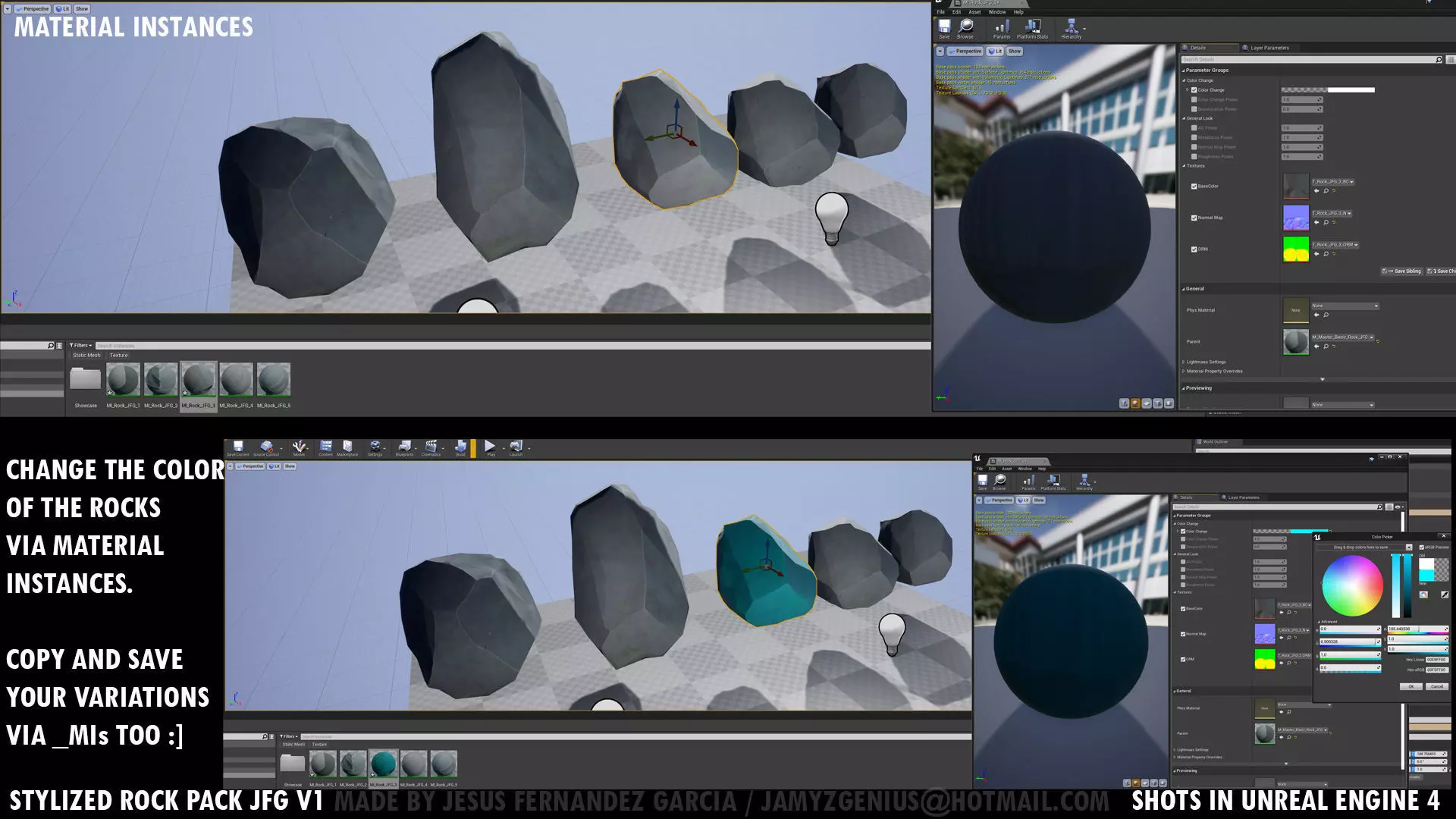 Stylized Rock Pack JFG V1 Low-poly 3D model_11