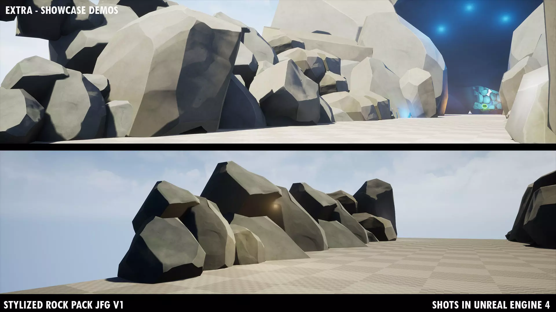 Stylized Rock Pack JFG V1 Low-poly 3D model_39