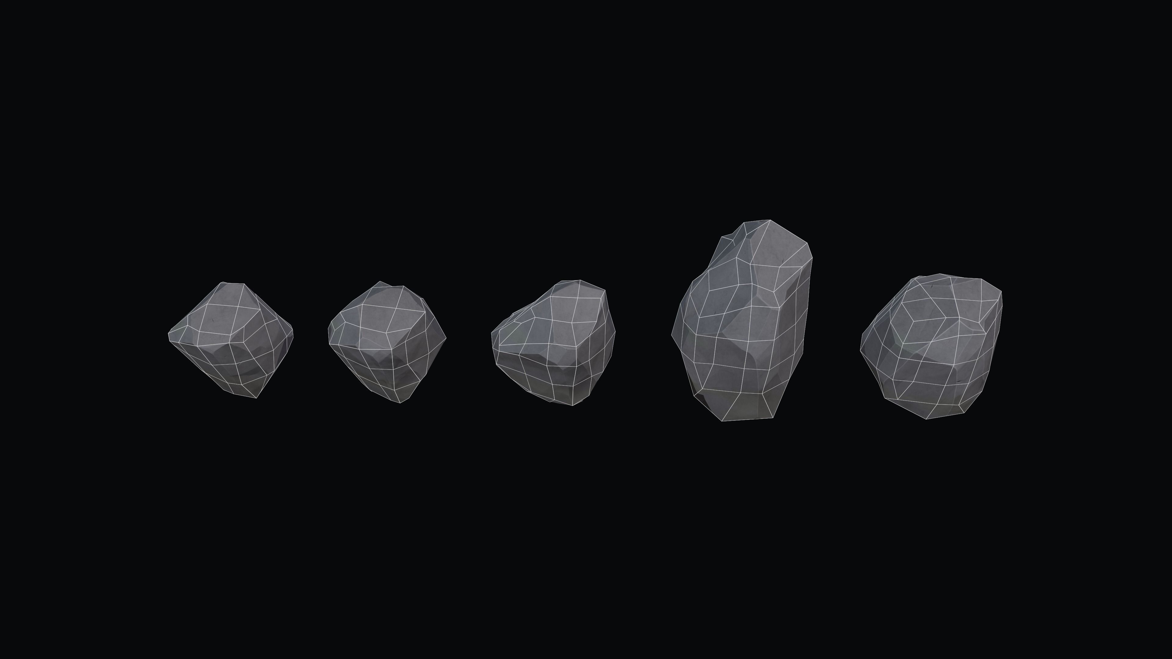Stylized Rock Pack JFG V1 Low-poly 3D model_22