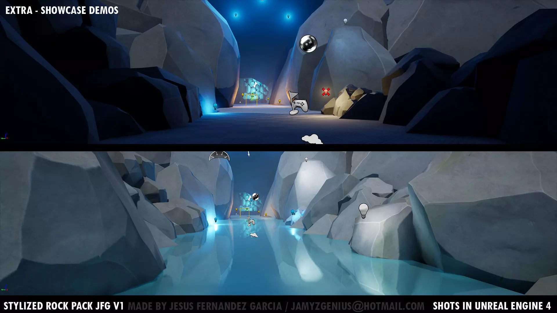 Stylized Rock Pack JFG V1 Low-poly 3D model_44