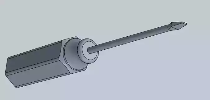 screwdriver metal pipe with dot in middle