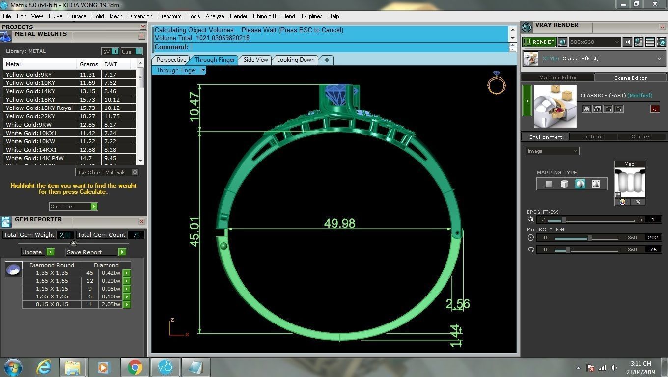 Classic Minimal Ruby Accent Ring for Women 1634 3D print model_4