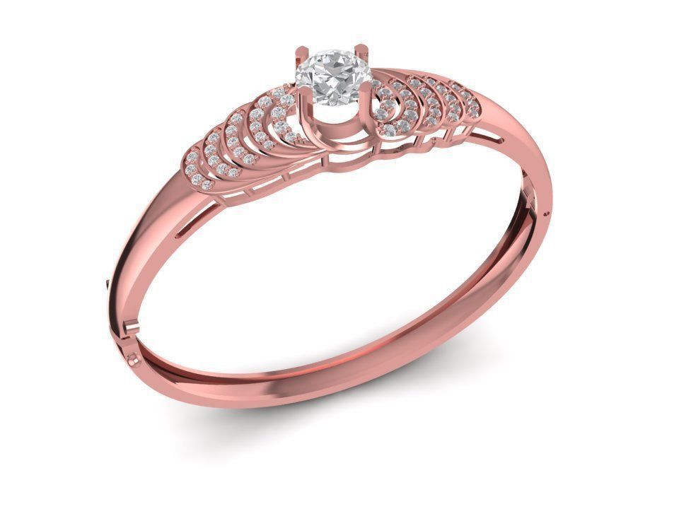 Classic Minimal Ruby Accent Ring for Women 1634 3D print model_7