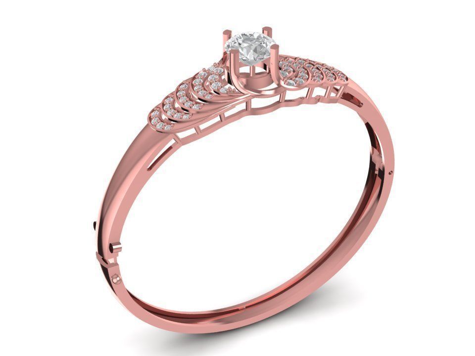 Classic Minimal Ruby Accent Ring for Women 1634 3D print model_8