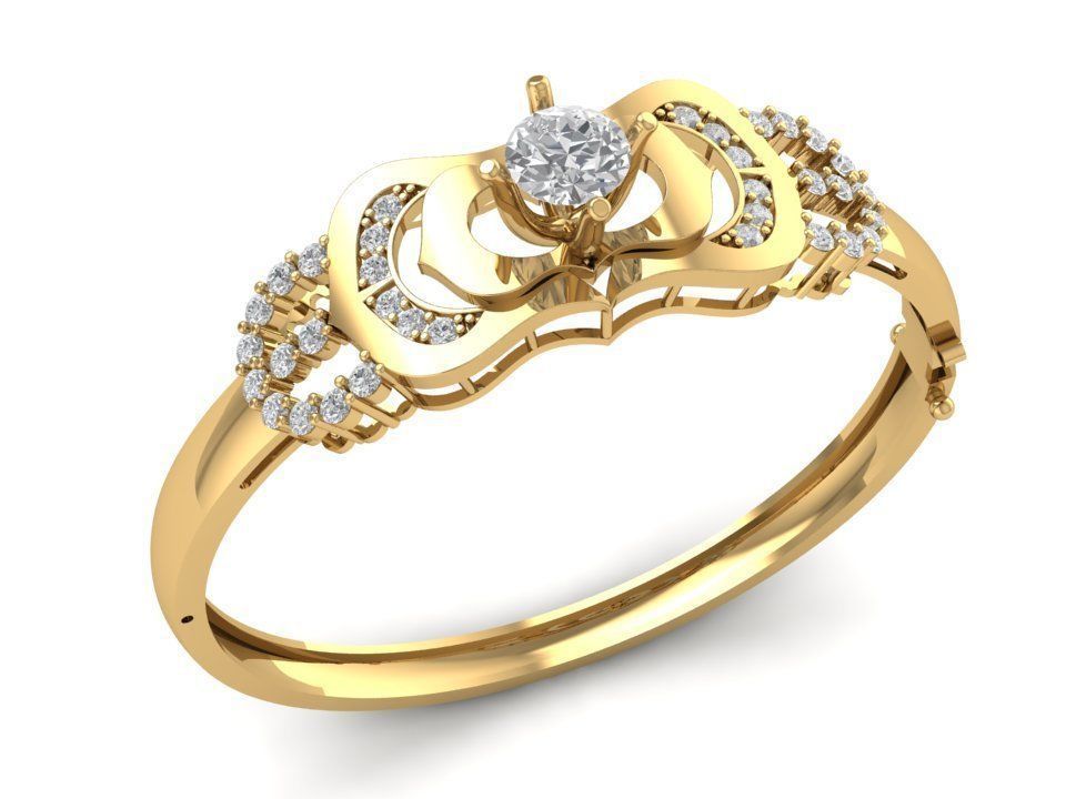 diamond bangle 1635 3D print model_1