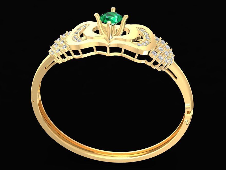 diamond bangle 1635 3D print model_4