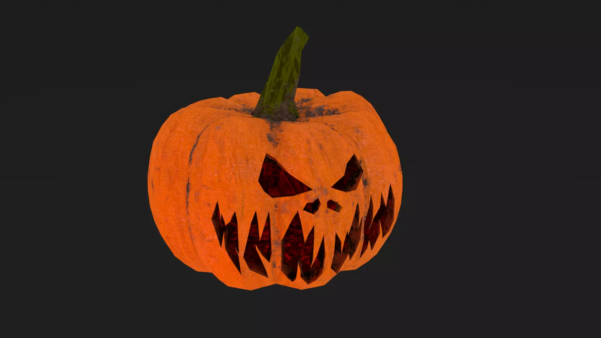 Halloween Pumpkin Low-poly 3D model Low-poly 3D model_0