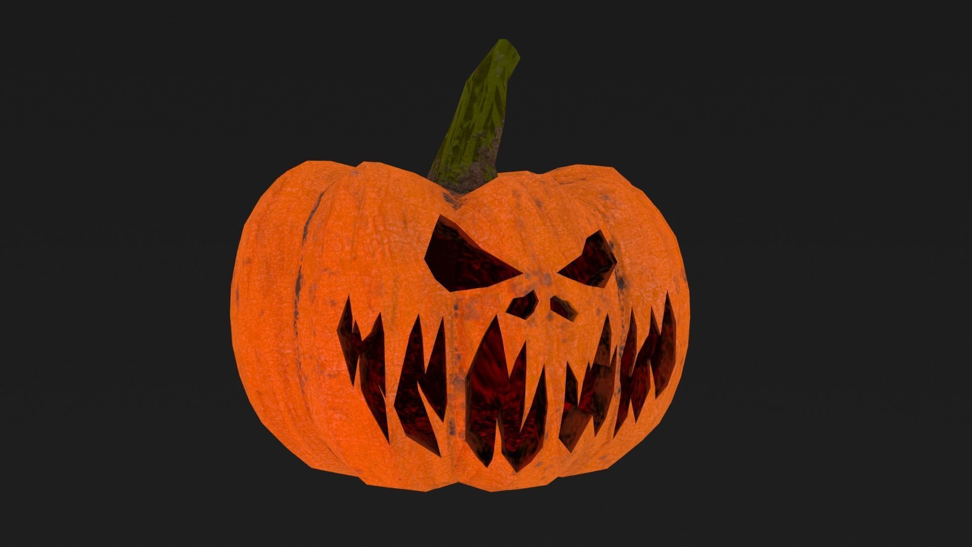 Halloween Pumpkin Low-poly 3D model Low-poly 3D model_9