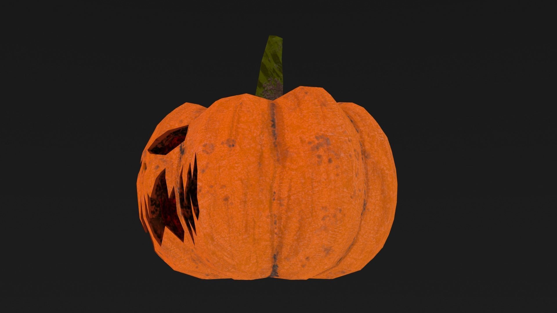 Halloween Pumpkin Low-poly 3D model Low-poly 3D model_10