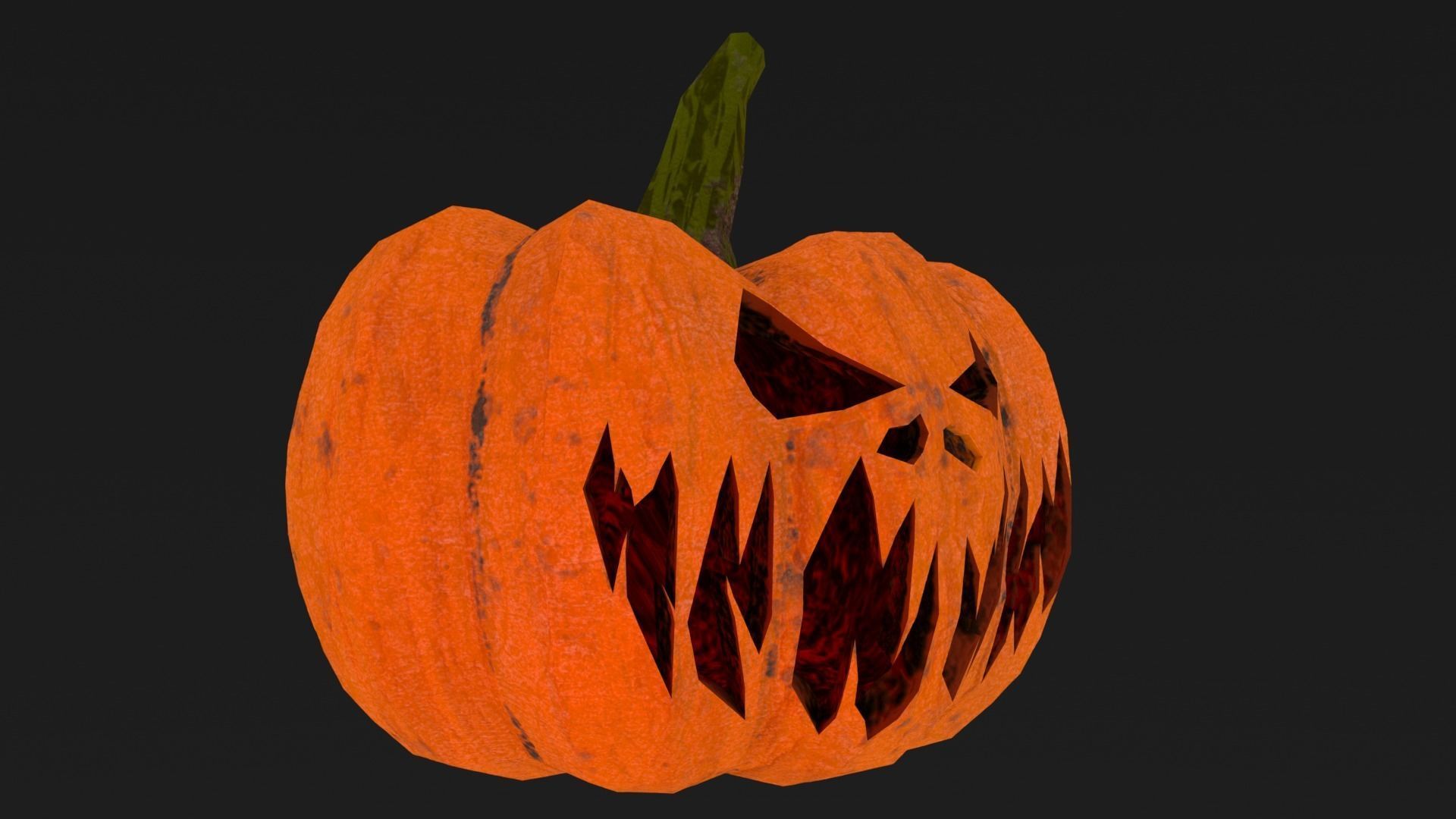 Halloween Pumpkin Low-poly 3D model Low-poly 3D model_14