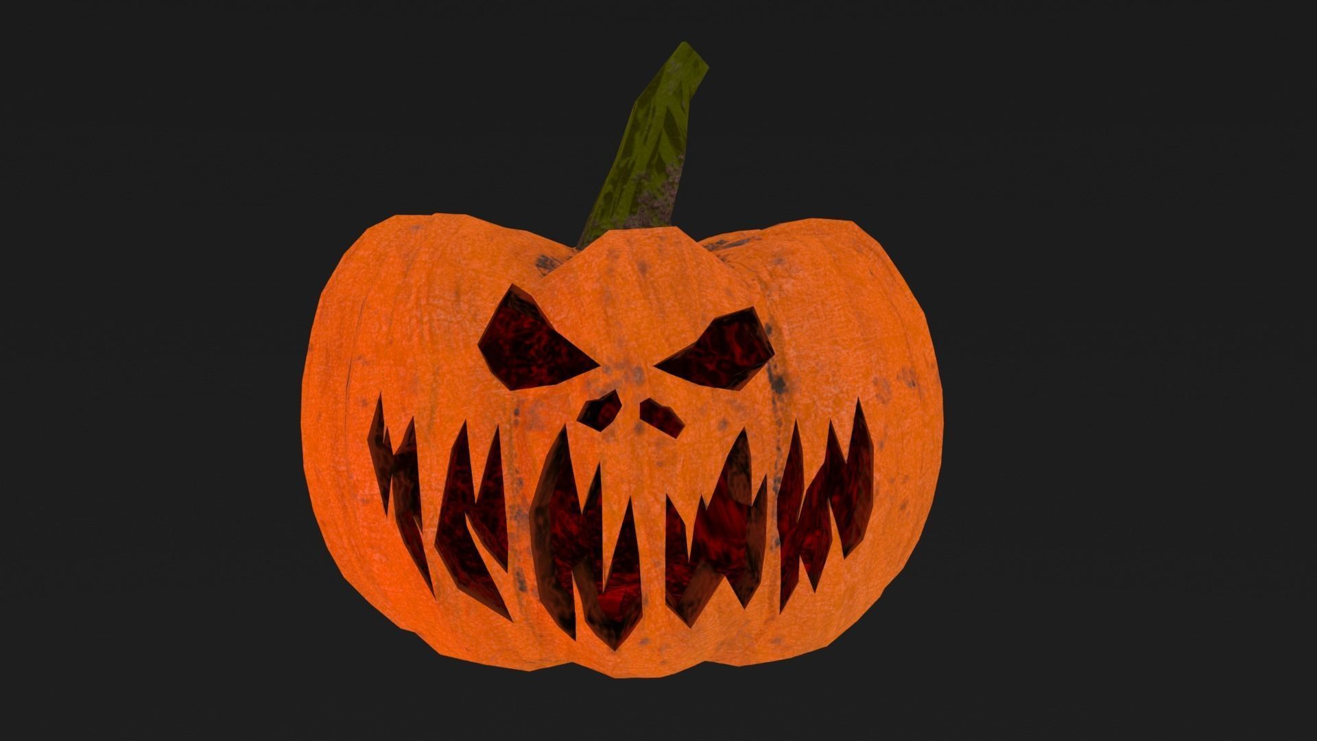 Halloween Pumpkin Low-poly 3D model Low-poly 3D model_4