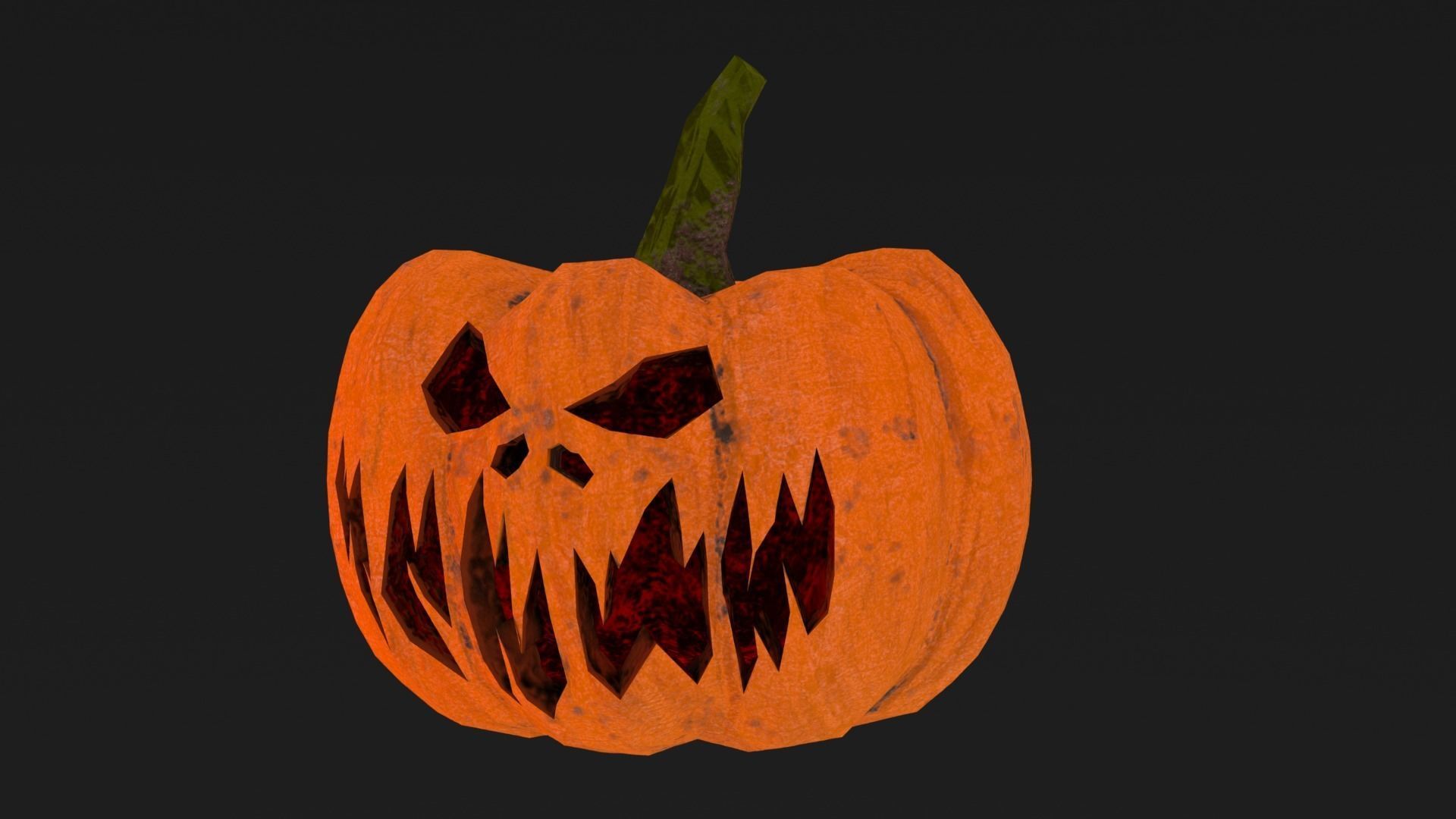 Halloween Pumpkin Low-poly 3D model Low-poly 3D model_2