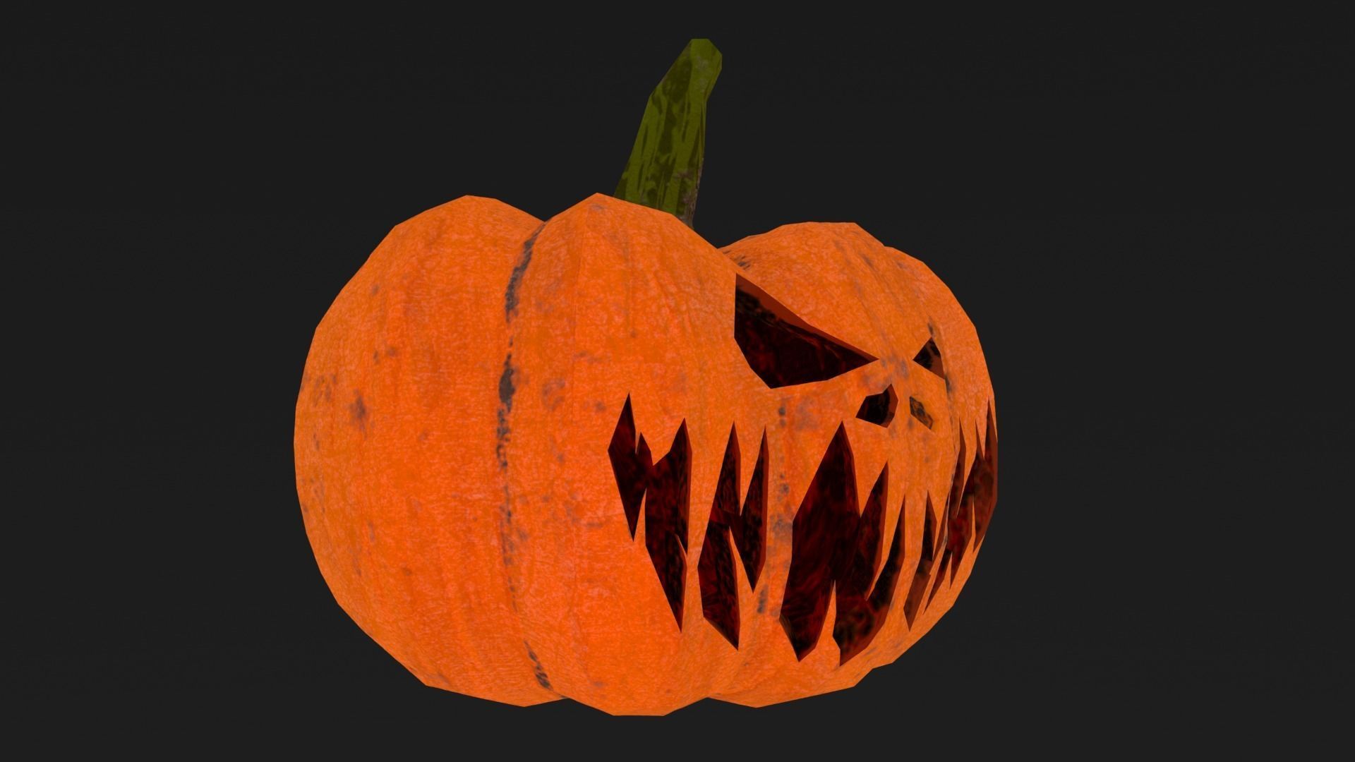 Halloween Pumpkin Low-poly 3D model Low-poly 3D model_26