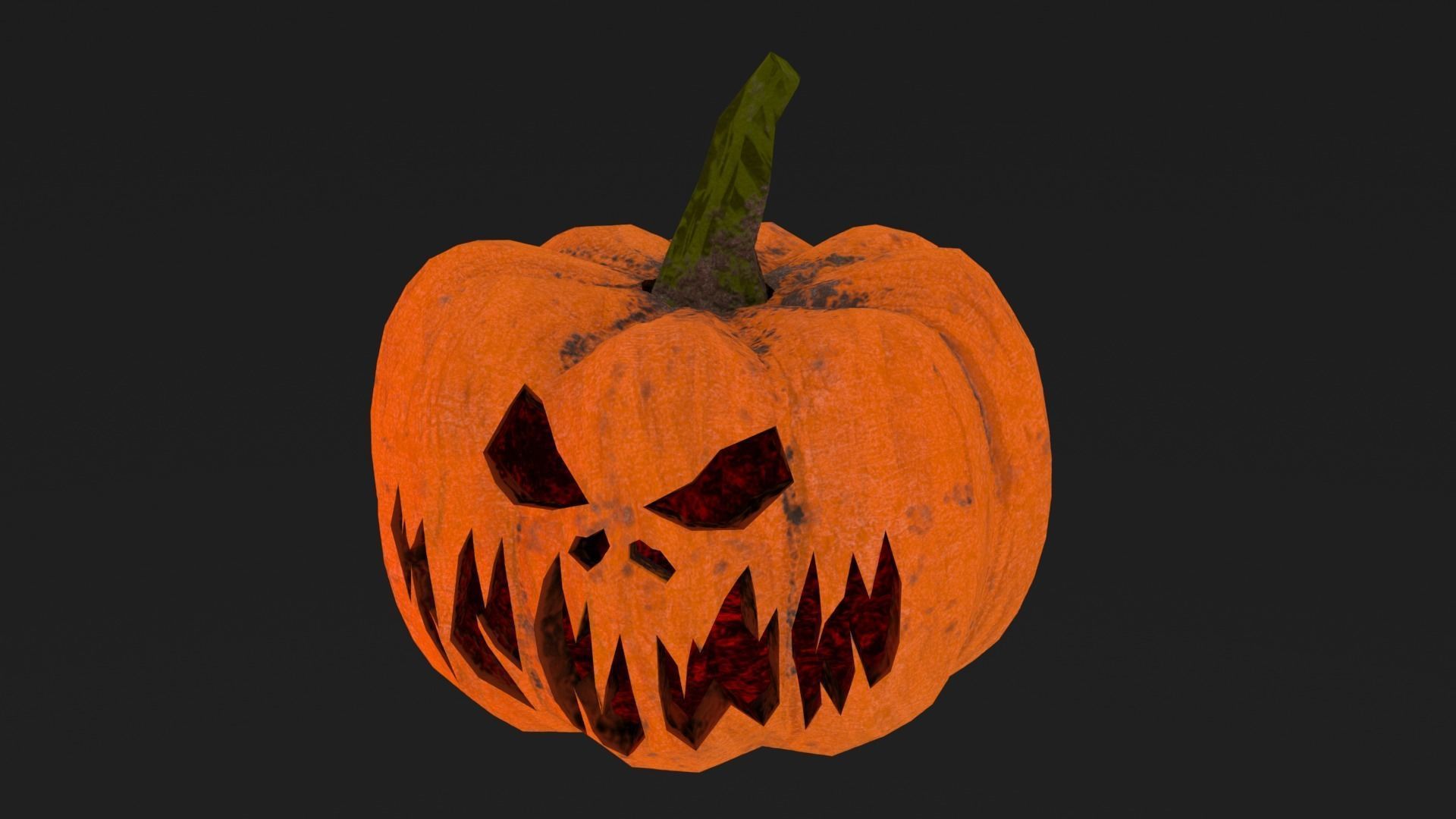 Halloween Pumpkin Low-poly 3D model Low-poly 3D model_1