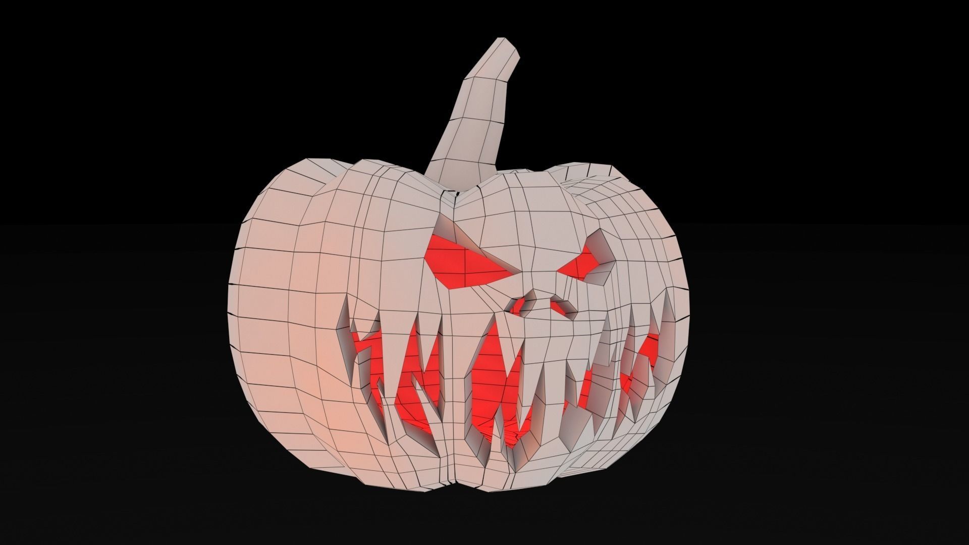 Halloween Pumpkin Low-poly 3D model Low-poly 3D model_7