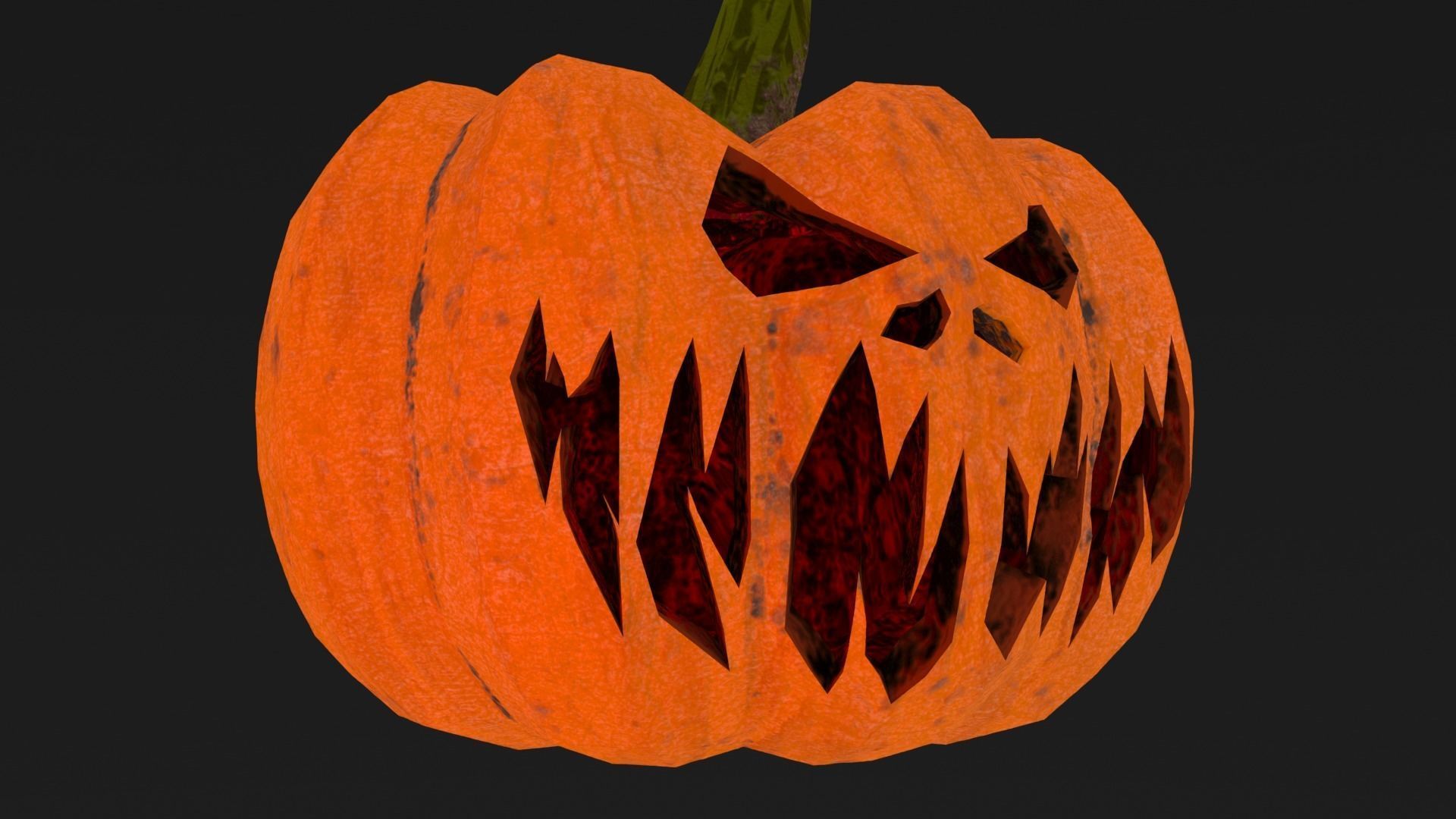 Halloween Pumpkin Low-poly 3D model Low-poly 3D model_17