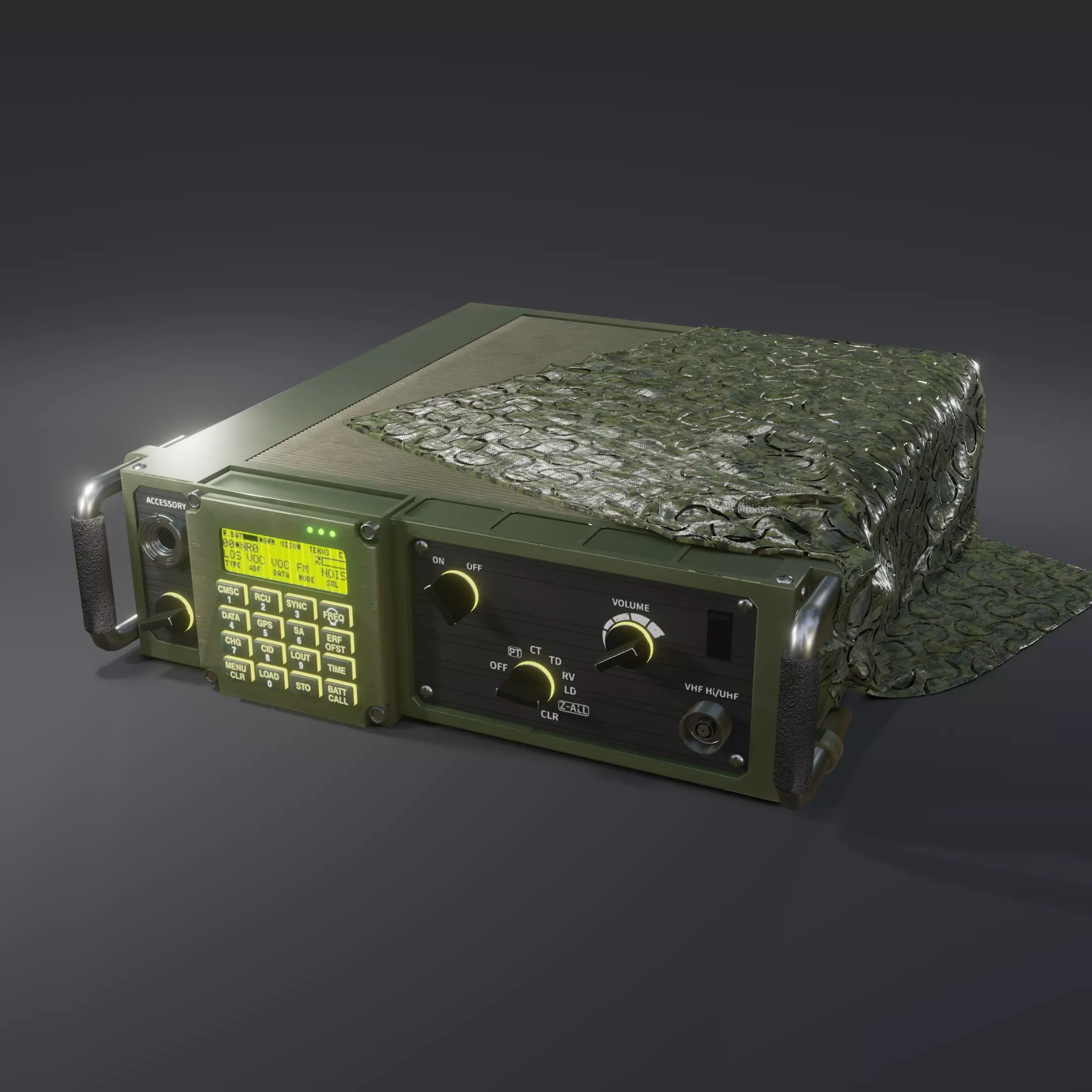 Military Radio 3D model_0