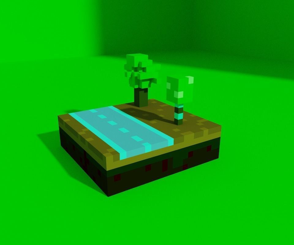 Road Tree Art Free low-poly 3D model_3