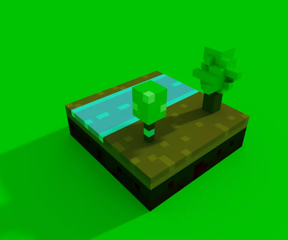 Road Tree Art Free low-poly 3D model_0