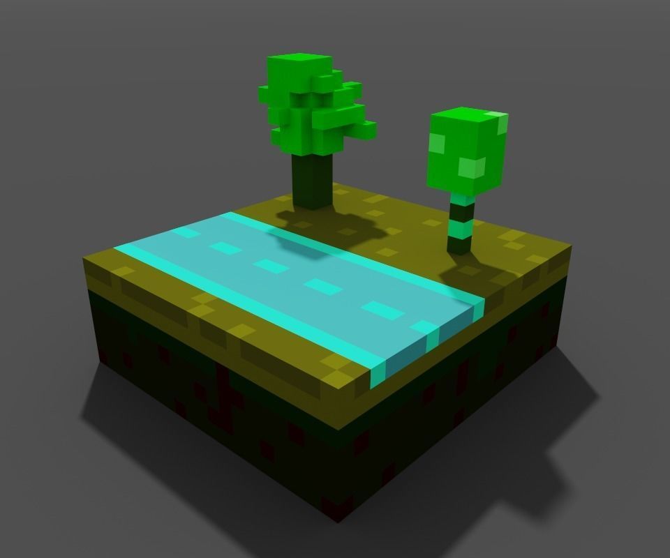 Road Tree Art Free low-poly 3D model_4