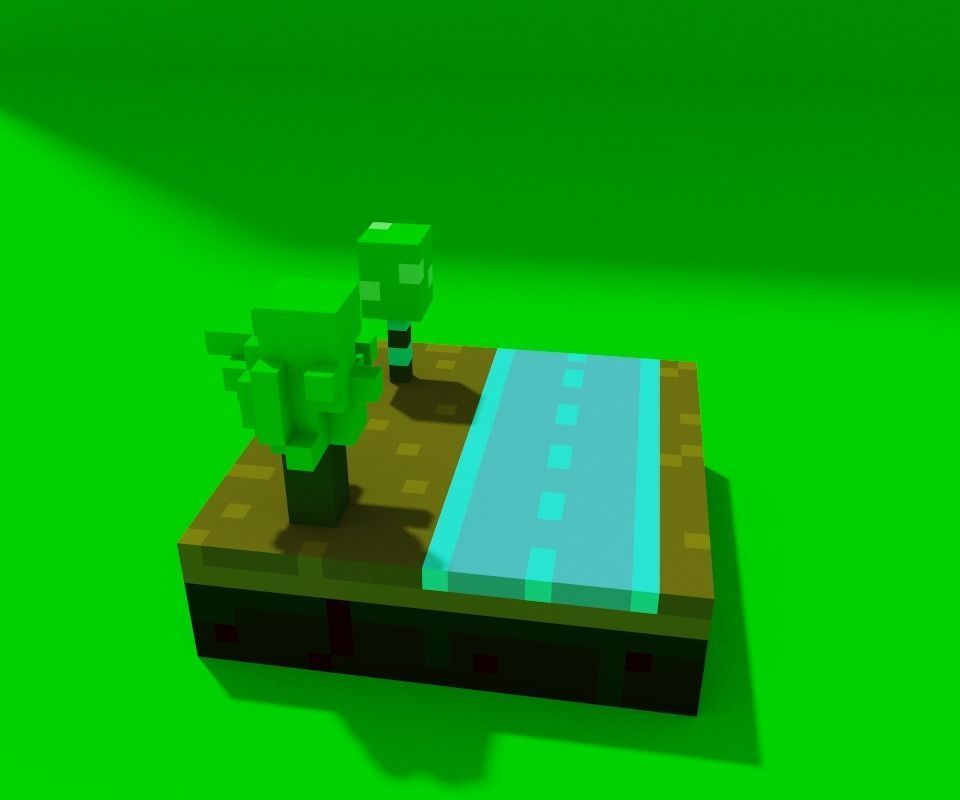 Road Tree Art Free low-poly 3D model_2