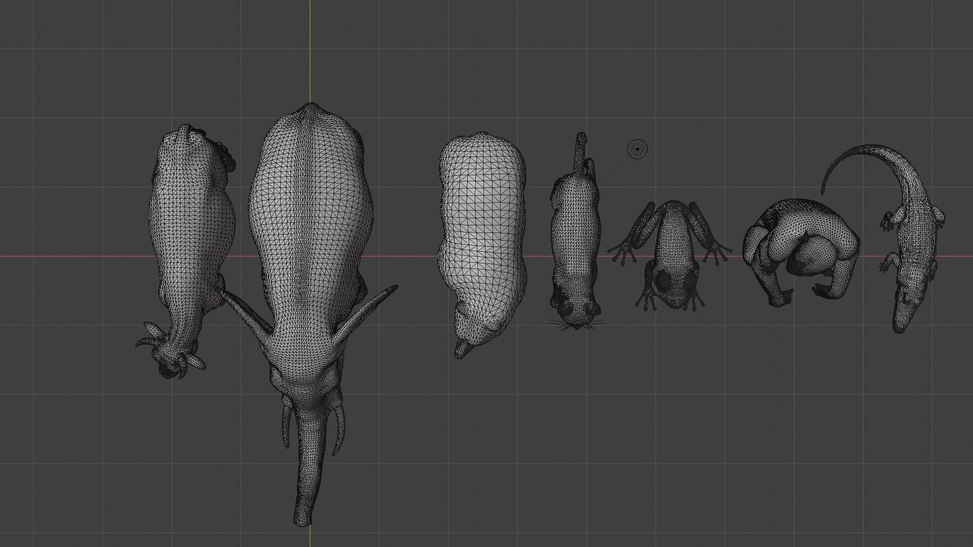 animal group forest 3D model_6