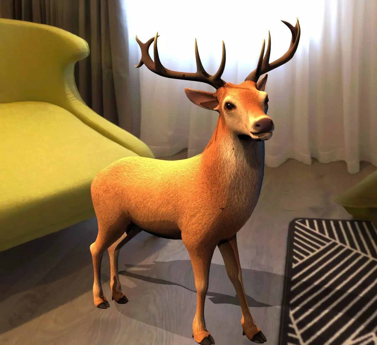 Reindeer or deer 3d model 3D model_0