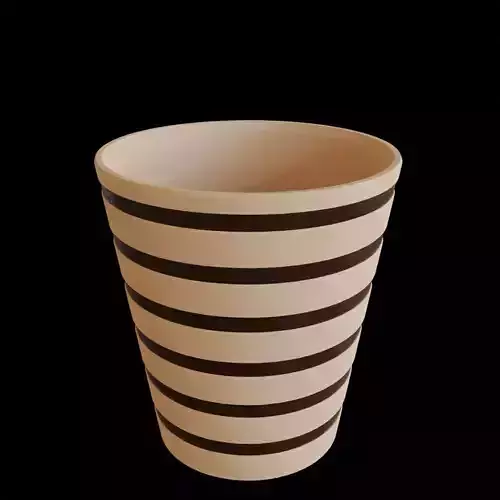 Trashcan striped cup