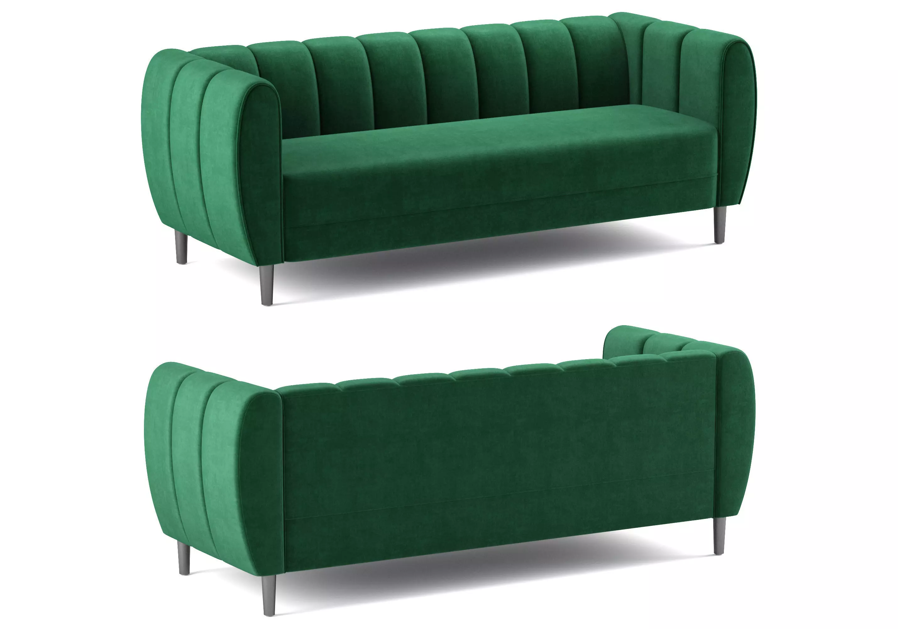 Bobran Modern Velvet Sofa 3D model_0