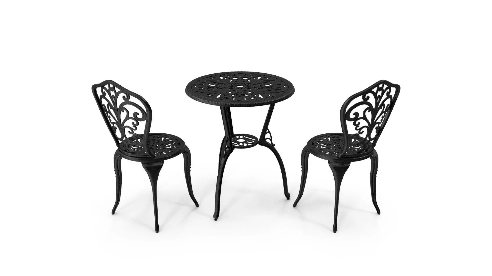 Erik Round Long Bistro Table Set 3D model_3