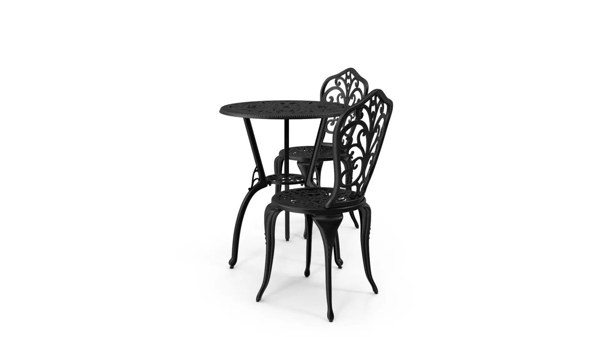Erik Round Long Bistro Table Set 3D model_5