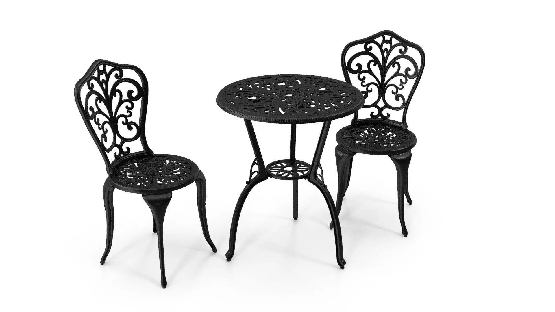 Erik Round Long Bistro Table Set 3D model_1
