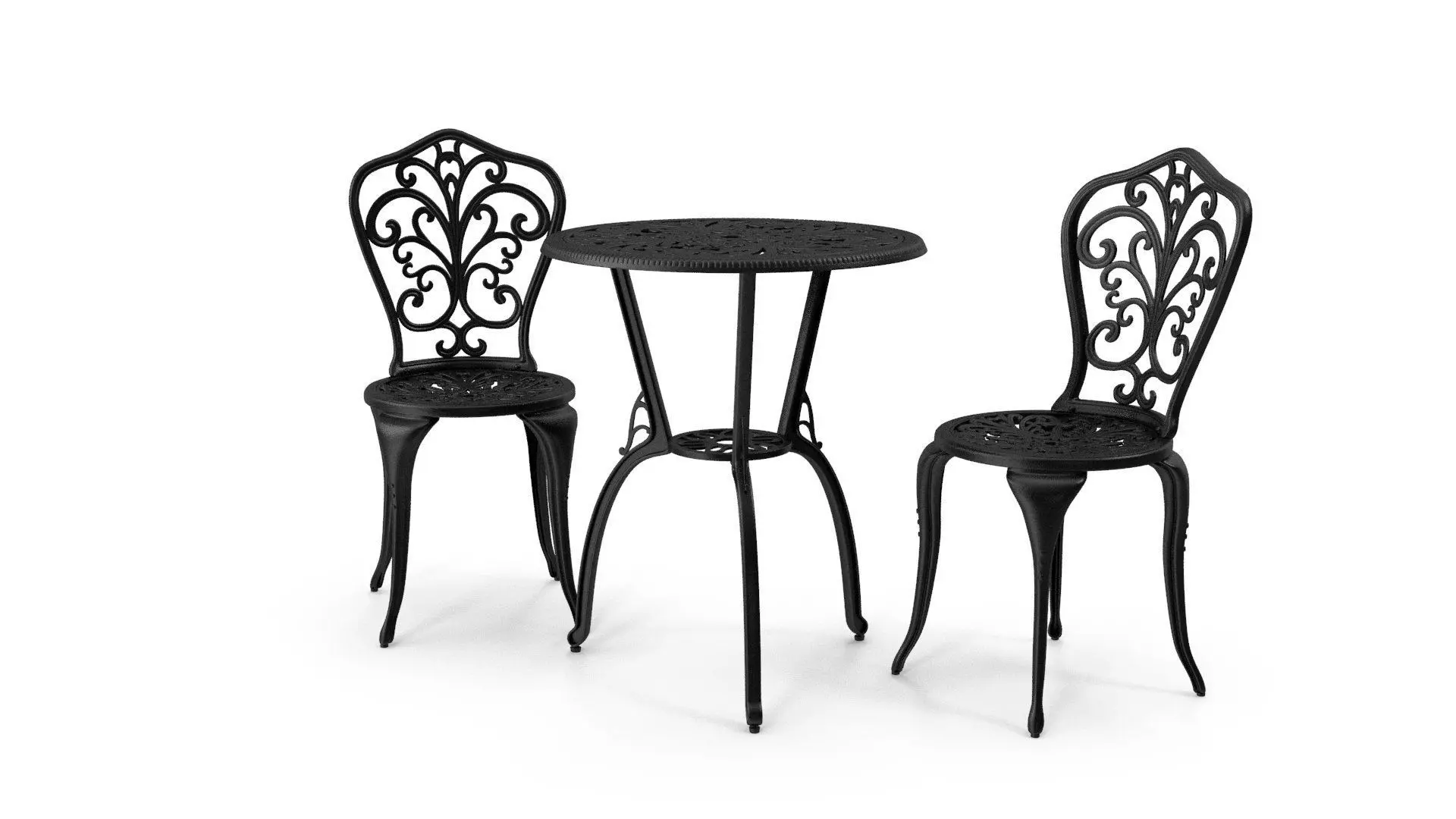 Erik Round Long Bistro Table Set 3D model_2