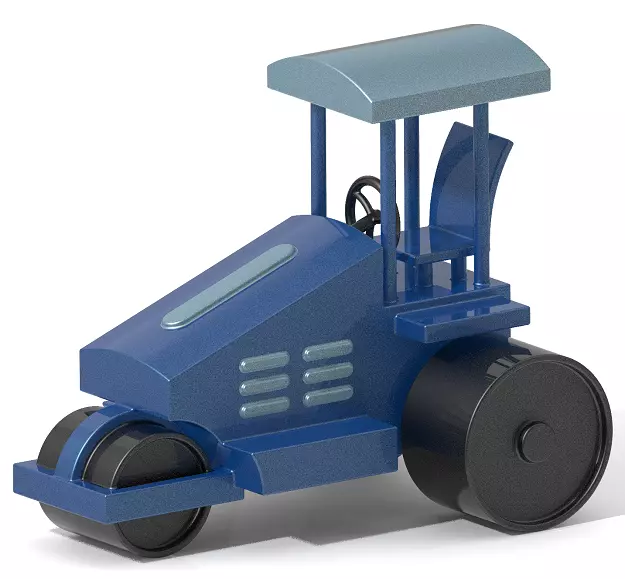 Classic Road Roller Machine 3D print model_0
